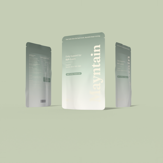 Mayntain Quarter Stack — 3 maanden GLP-1 supplement bundel, 3 pouches à 60 capsules. GMP-gecertificeerd, gemaakt in de EU.